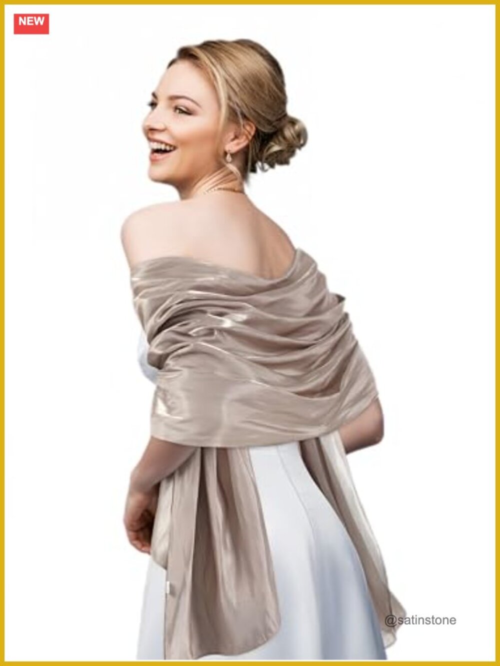 Women's Silk Chiffon Crinkle Scarf Shawl Wrap for Wedding Bridesmaid Evening